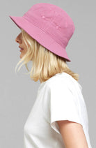 Dedicated Bucket Hat Seersucker Cashmere roze bio katoen | Sophie Stone