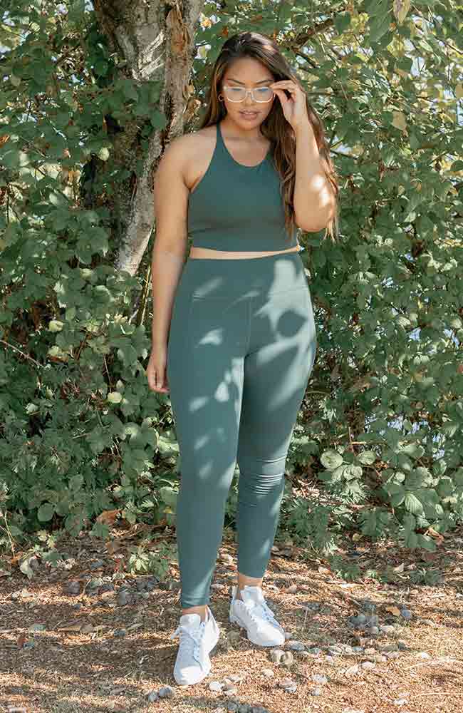 Girlfriend collective high-rise legging moss RPET | Sophie…
