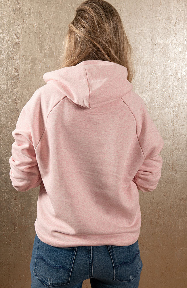 Sophie Stone label cropped hoodie pink melange | Sophie Stone