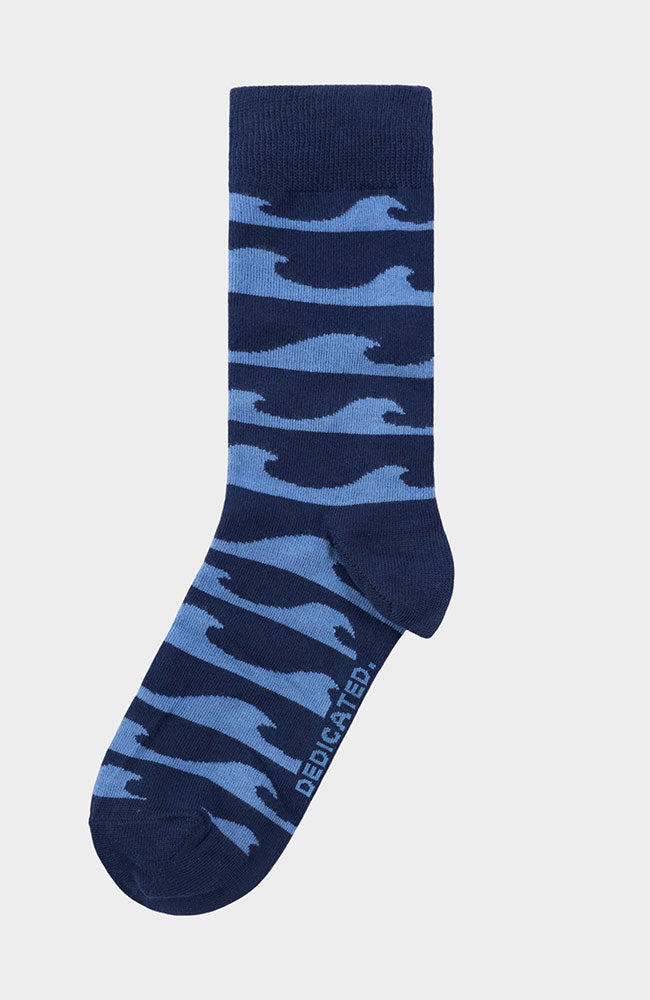 Dedicated Sigtuna Waves Blue sokken bio katoen | Sophie Stone